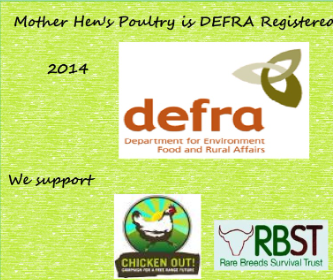 Mother Hens Poultry DEFRA registration 2014